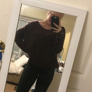 Burgundy Open back sweater